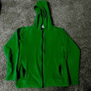 Green Patagonia fleece jacket
